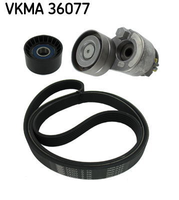 V formos rumbuotas diržas, komplektas - VKMA 36077 SKF